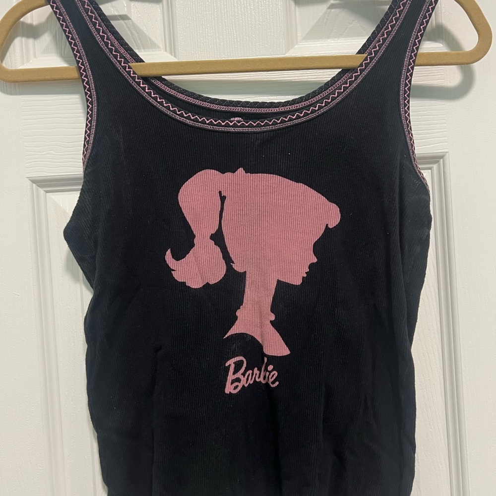 Hot Topic Black and Pink Barbie Tank Top
